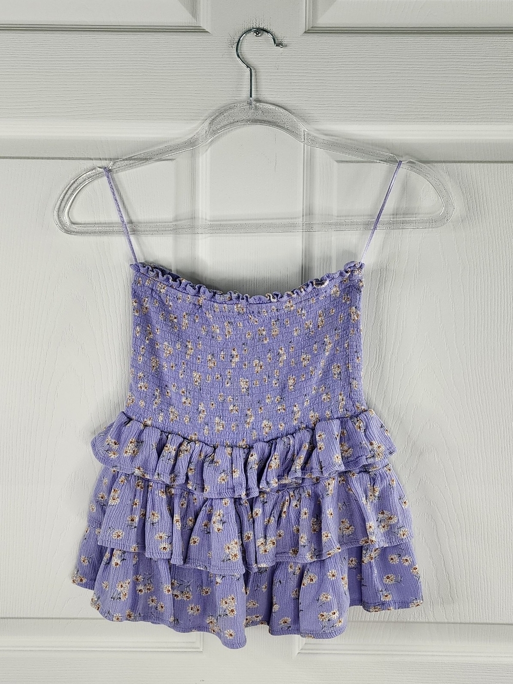 Ocean Drive Smocked Tiered Ruffle Floral Cami Dress Size Large